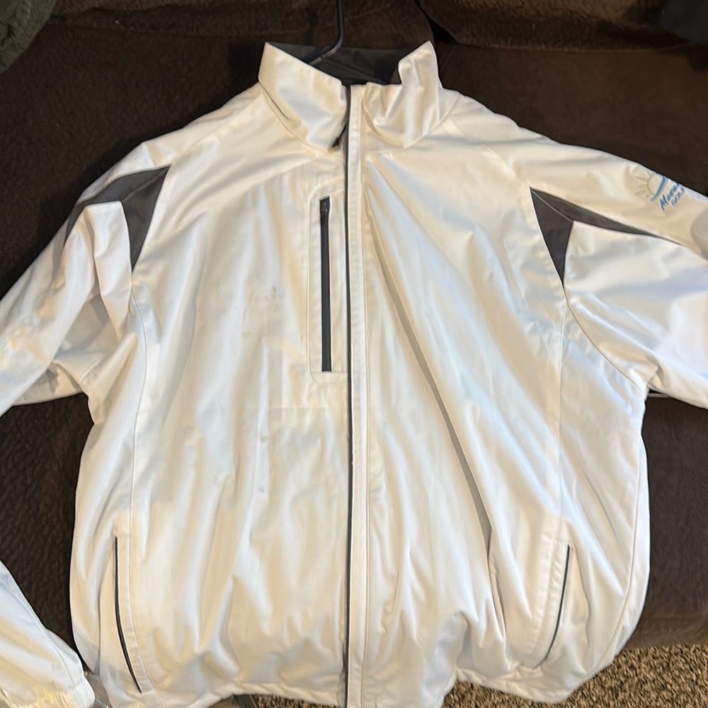 Antigua white golf wind breaker